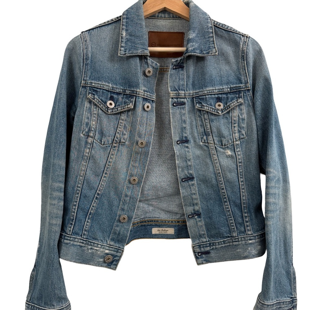 Ag Adriano Goldschmied Blue Jean Jacket Classic Design